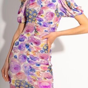 Ganni Multicolor Floral Mini Dress